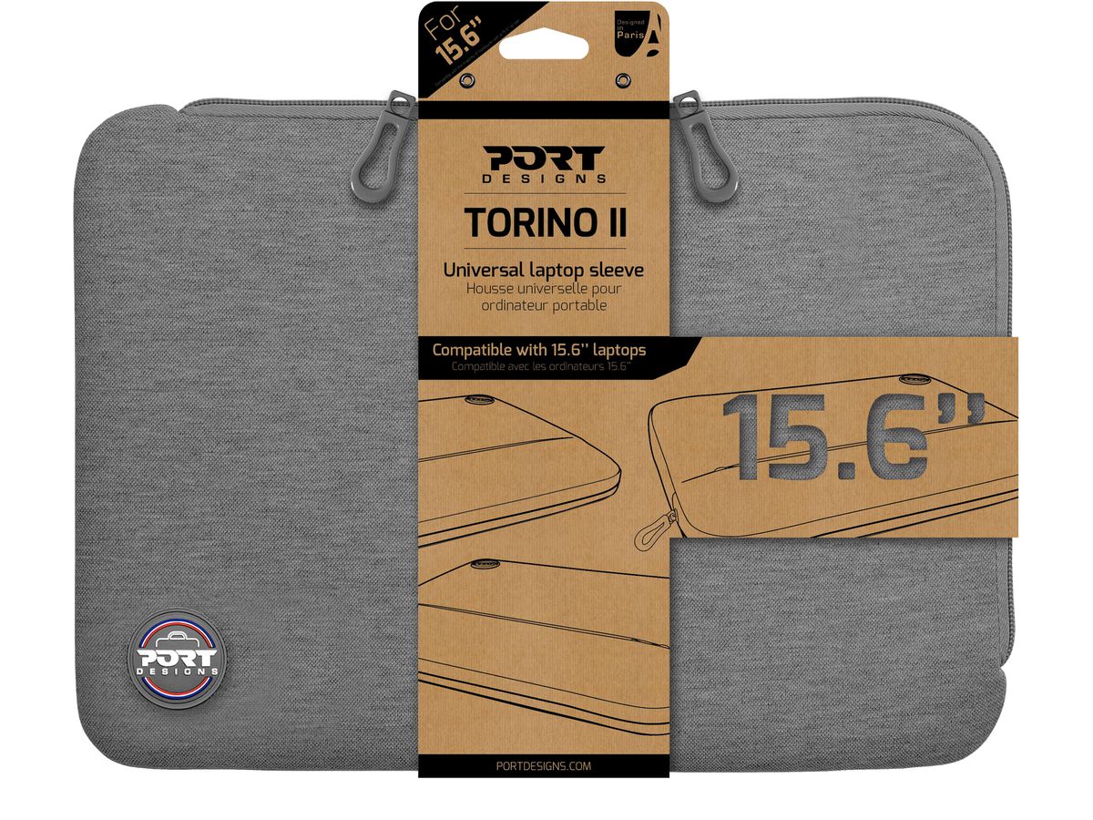 PORT Torino II Sleeve 140412 15.6 Grey (3567041404121)