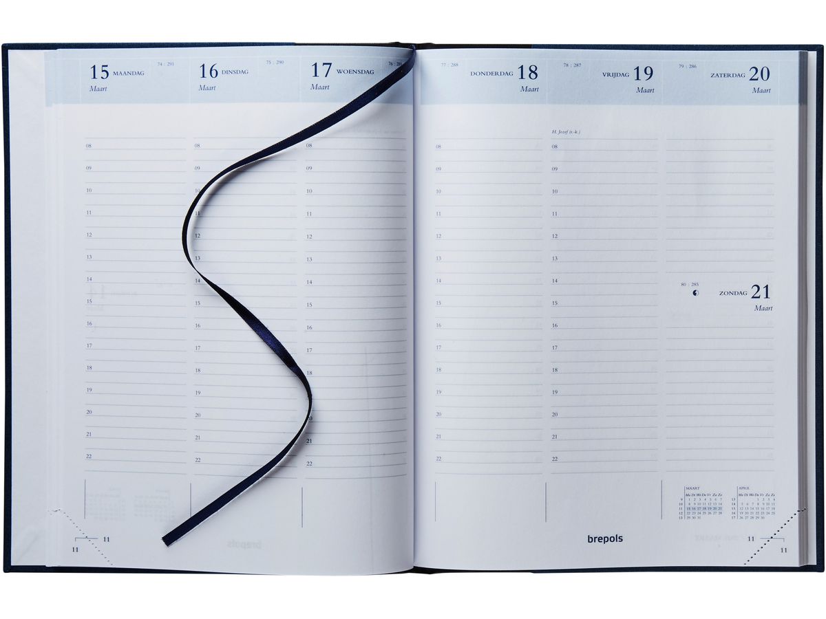 BREPOLS Agenda Timing Lima 2026 0.137.1256 1W/2S blau 17.1x22cm (5412303005265)