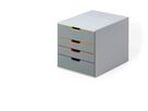 DURABLE Schubladenbox Varicolor 4 760427 grau/bunt 4 Fächer (4005546702407)