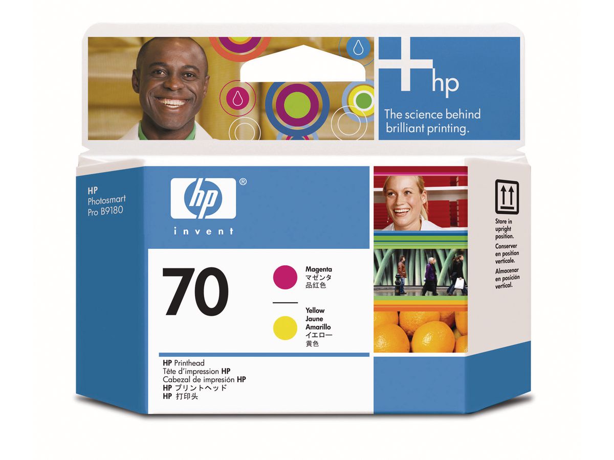 HP Druckkopf 70 magenta/yellow C9406A DesignJet Z2100/Z3100 (0882780390775)