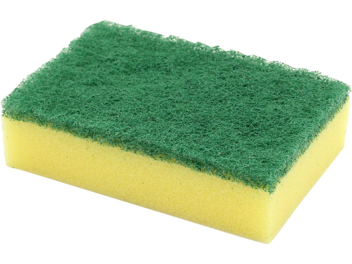 WEITACLEAN Padschwamm 95x70x23mm 5028030 gelb, kraztend 10 Stück (7610588108536)