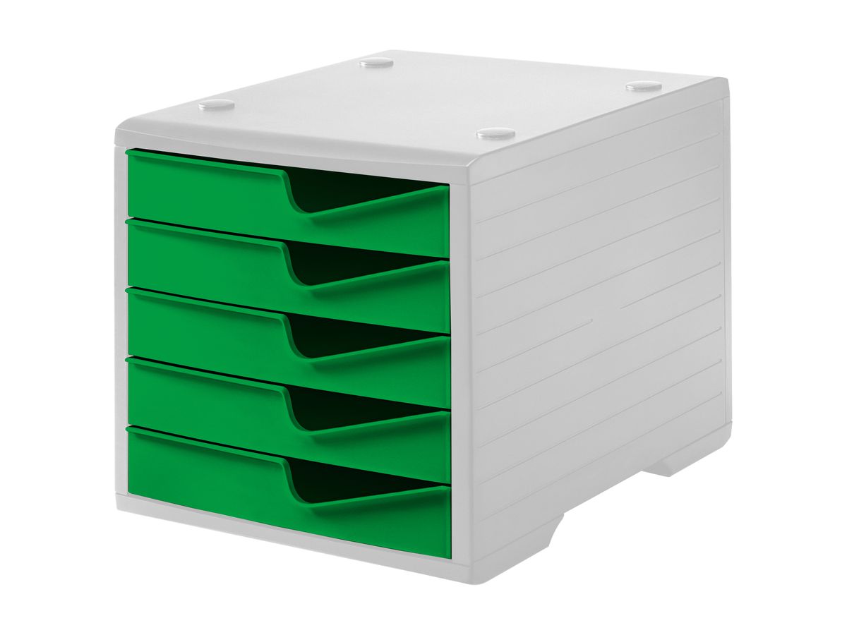 STYRO Styroswingbox 275-8430.518 grau/gecko 5 Schubladen (7612176088879)