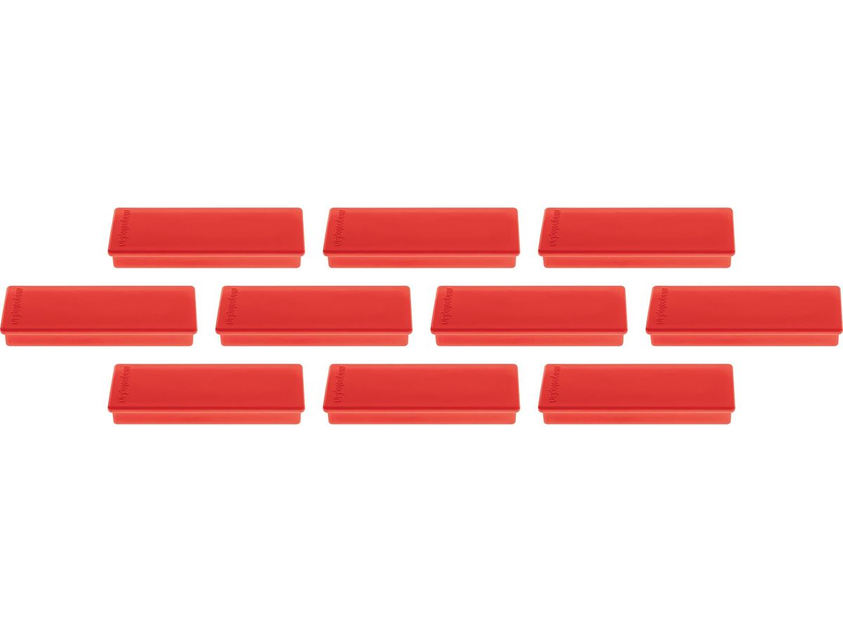 MAGNETOPLAN Rechteck-Magnethalter 1665106 rot 10 Stk. (4013695011172)