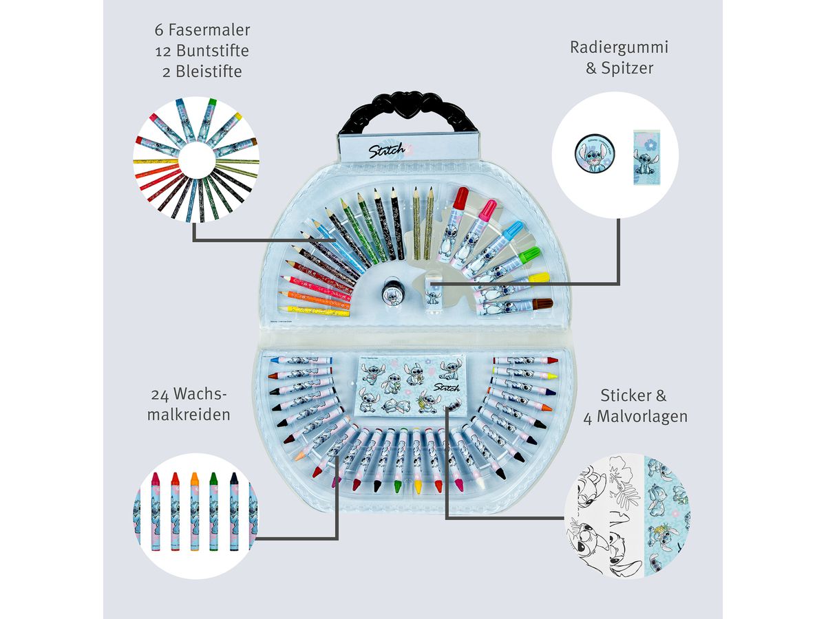 UNDERCOVER Malkoffer Stitch STLI4221 51-teilig (4043946318941)