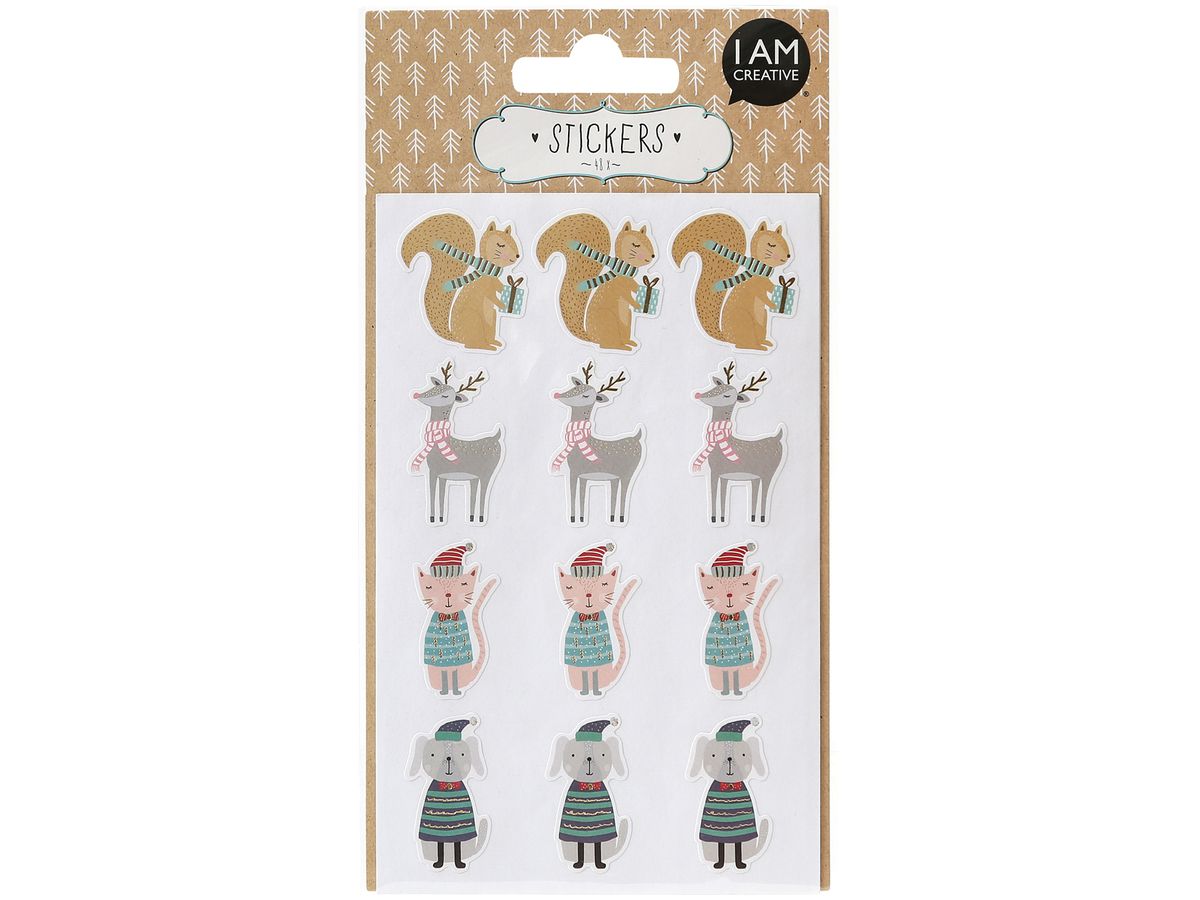I AM CREATIVE Sticker X-mas I 4087.506 4 Blatt à 48 Stück (7611983202799)