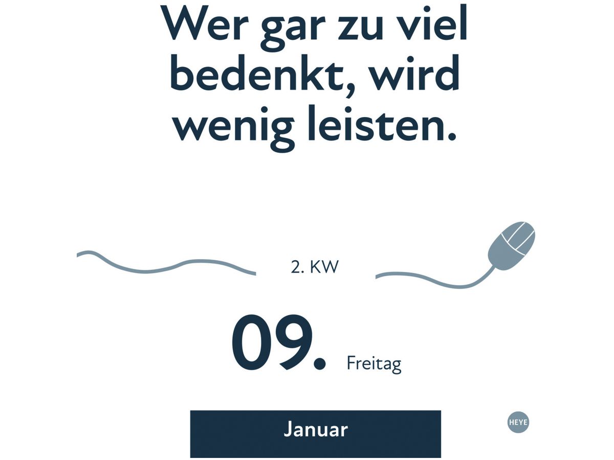 HEYE Abreisskal. Bürotage 2026 22593+26 1T/1S DE 11x14cm (9783756411092)