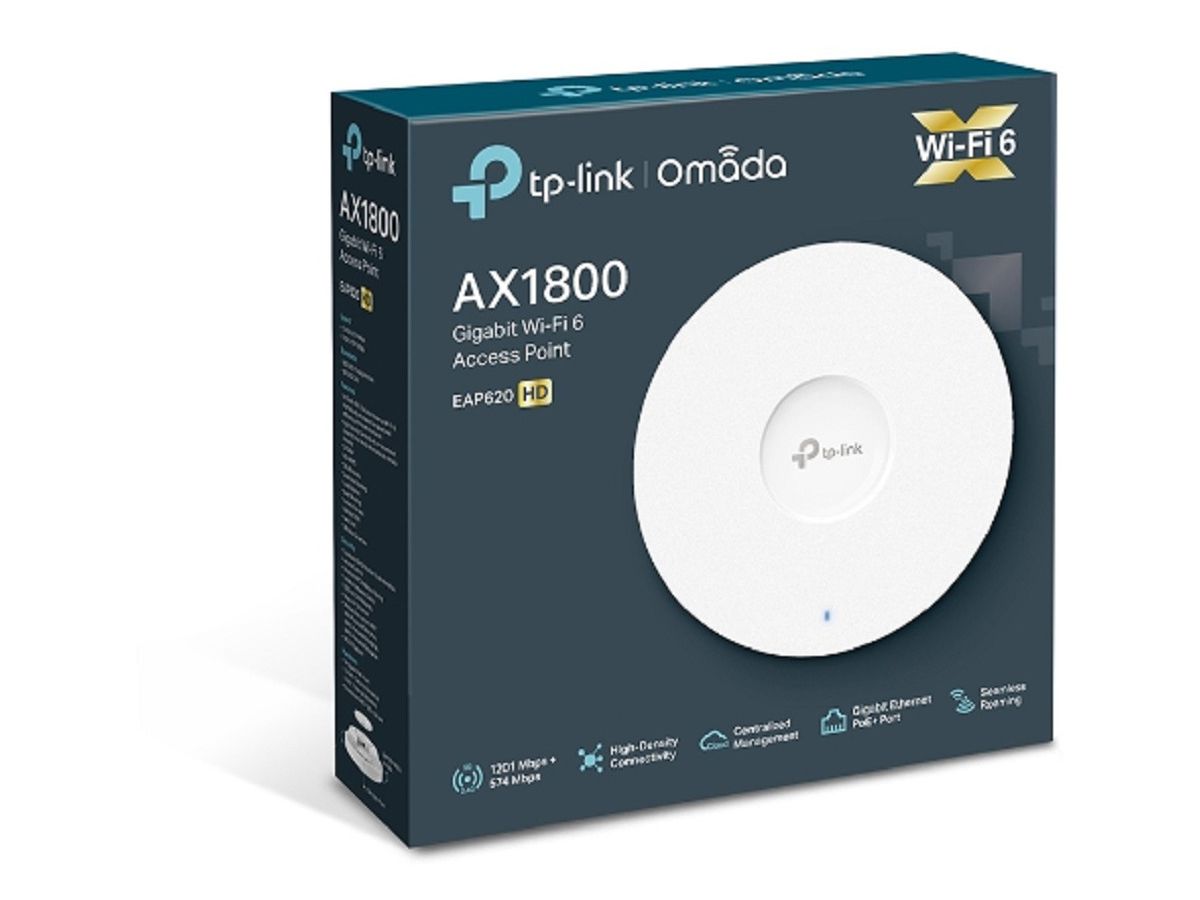 TP-LINK AX1800 CeilingMount DualBand EAP620 HD WiFi 6 Access Point (6935364030742)