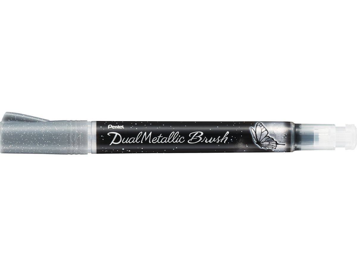 PENTEL Brushpen Dual Metallic XGFH-DZ argent (0884851056658)
