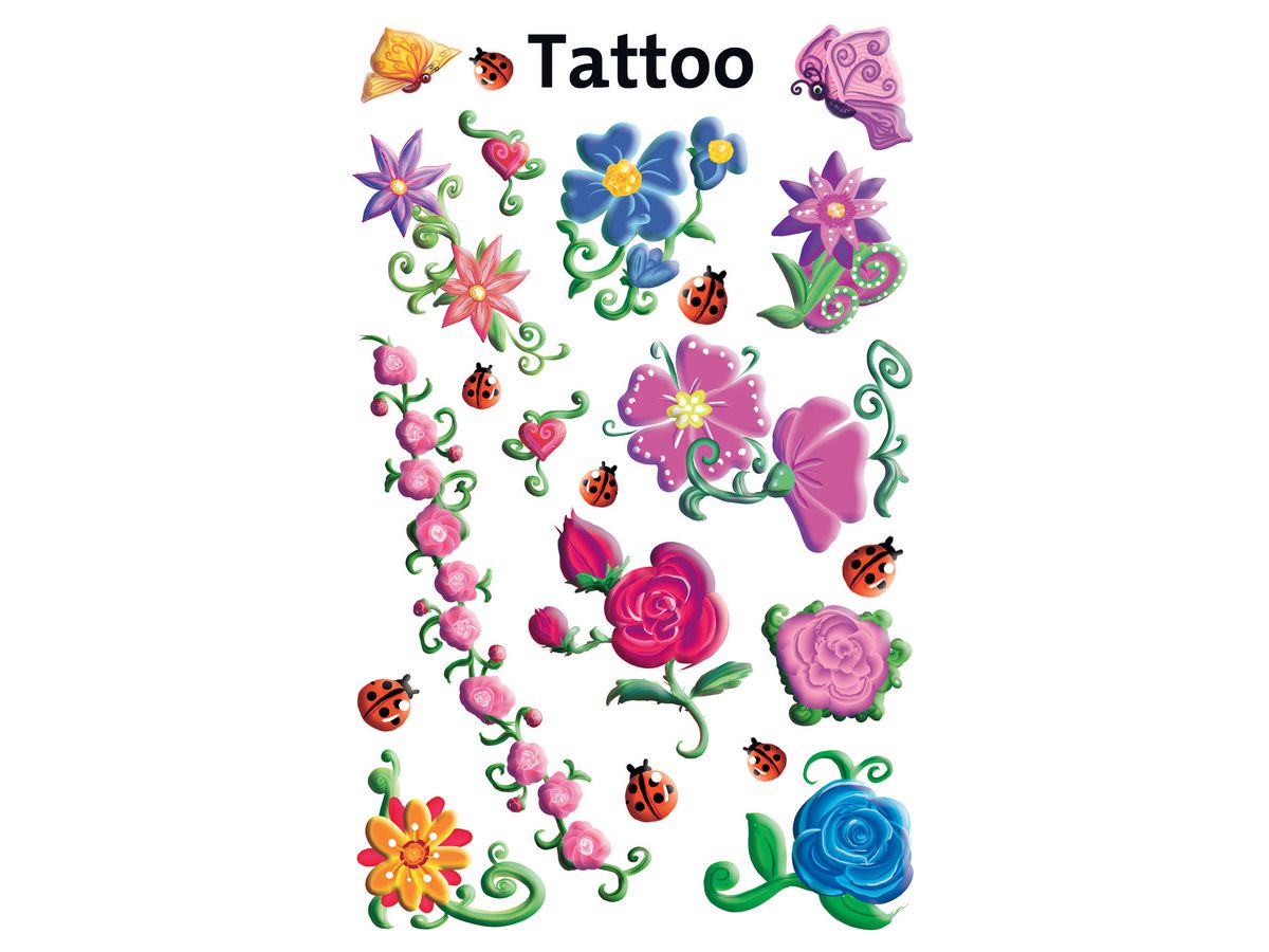 Z-DESIGN Sticker Tattoo 56691 Blumen 3 Stück (4004182566916)