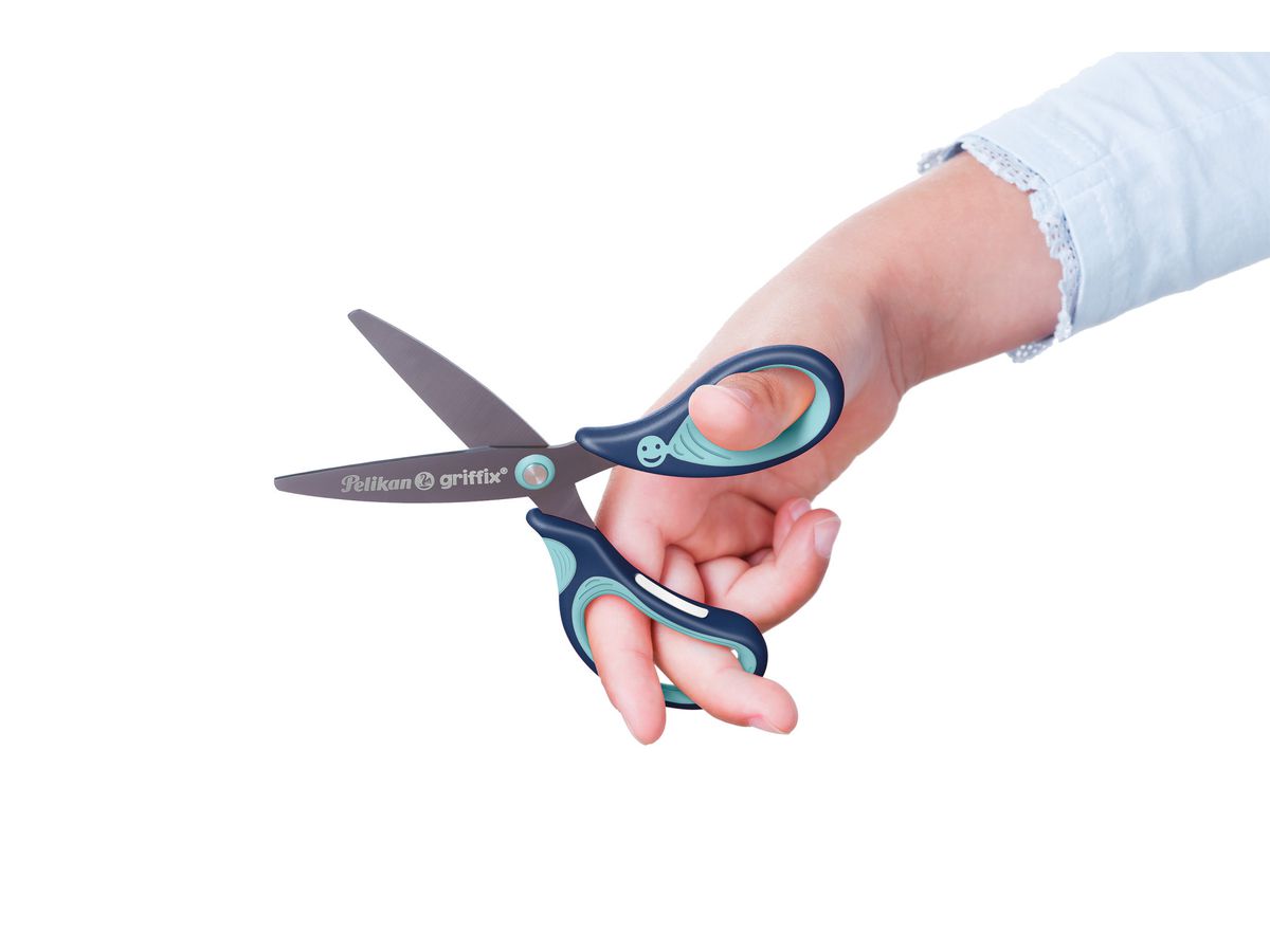 PELIKAN griffix Schere Blau 803649 Rechtshänder (4012700803641)
