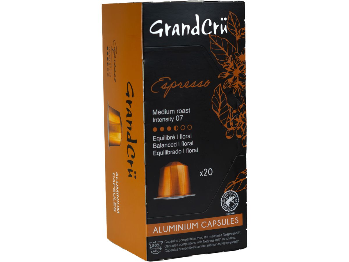 GRAND CRÜ Capsules de café 10.01938 Espresso 20 pcs. (3046401900980)