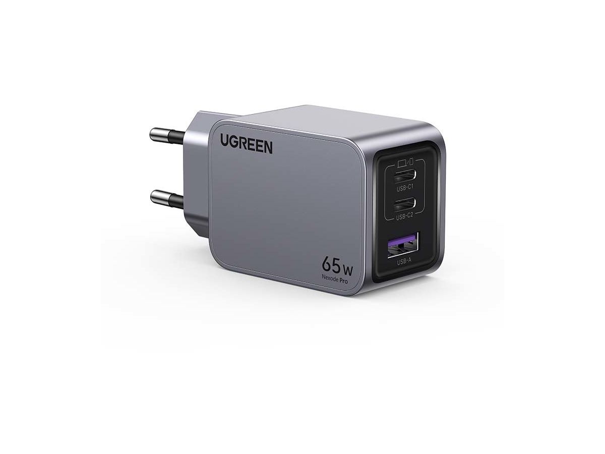 UGREEN USB Wallcharger Nexode Pro 25871 65W USB-A+C,PD,GaN w.Cable (6941876228713)