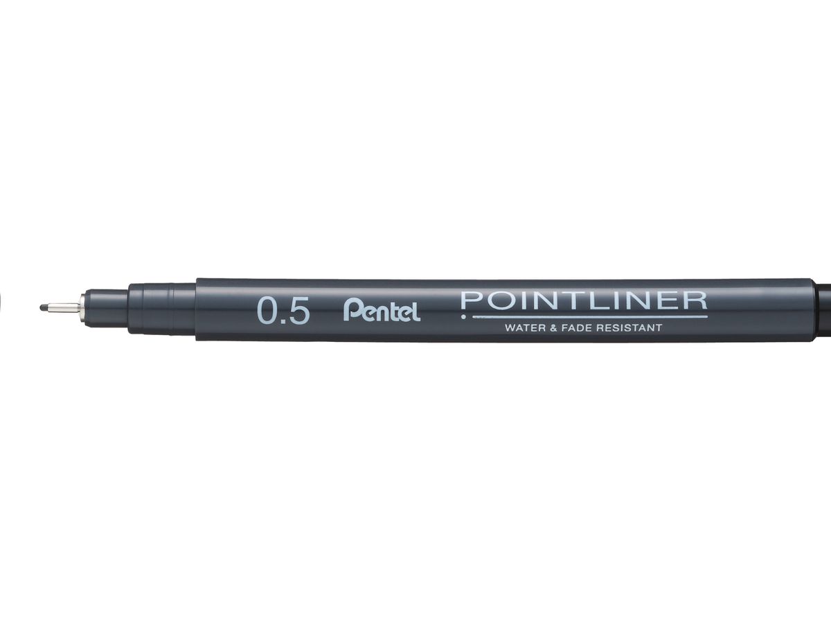 PENTEL Fineliner Pigment 0.05 mm S20P-05A POINTLINER, noir (0884851041890)