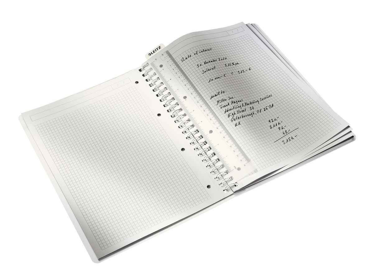 LEITZ Libro spirale WOW PP A4 46380051 ice blue 80 fogli (4002432107704)