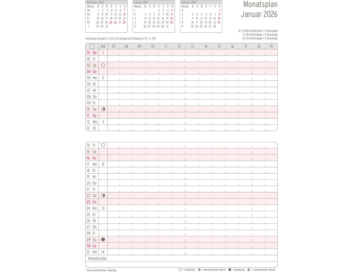 CHRONOPLAN Brieftaschenplaner 2026 50266Z.26 15 Monate A5 (4004182088432)
