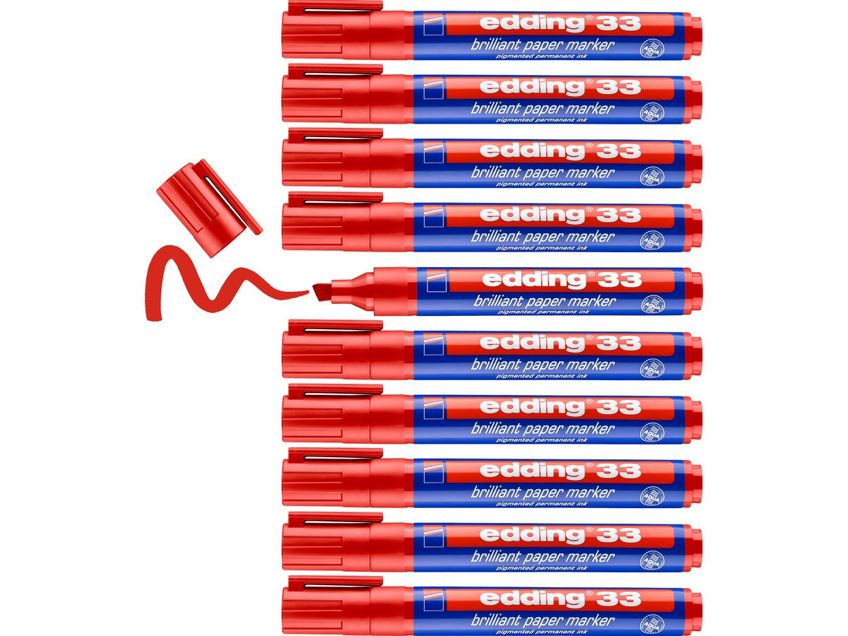 EDDING Permanent Marker 33 33-2 rot (4004764304868)