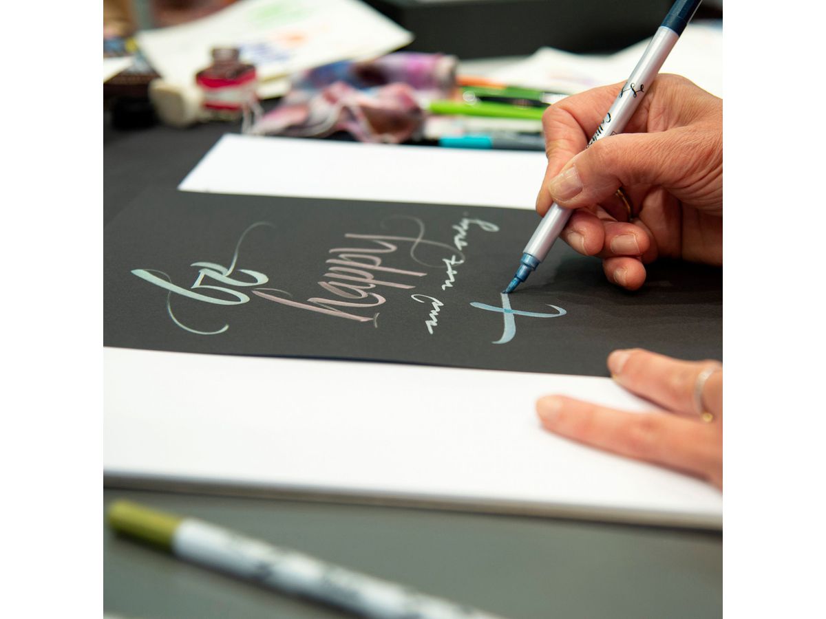 ONLINE Callibrush Pen Double Tip 19089 metallic ass. 2.5mm (4014421190895)