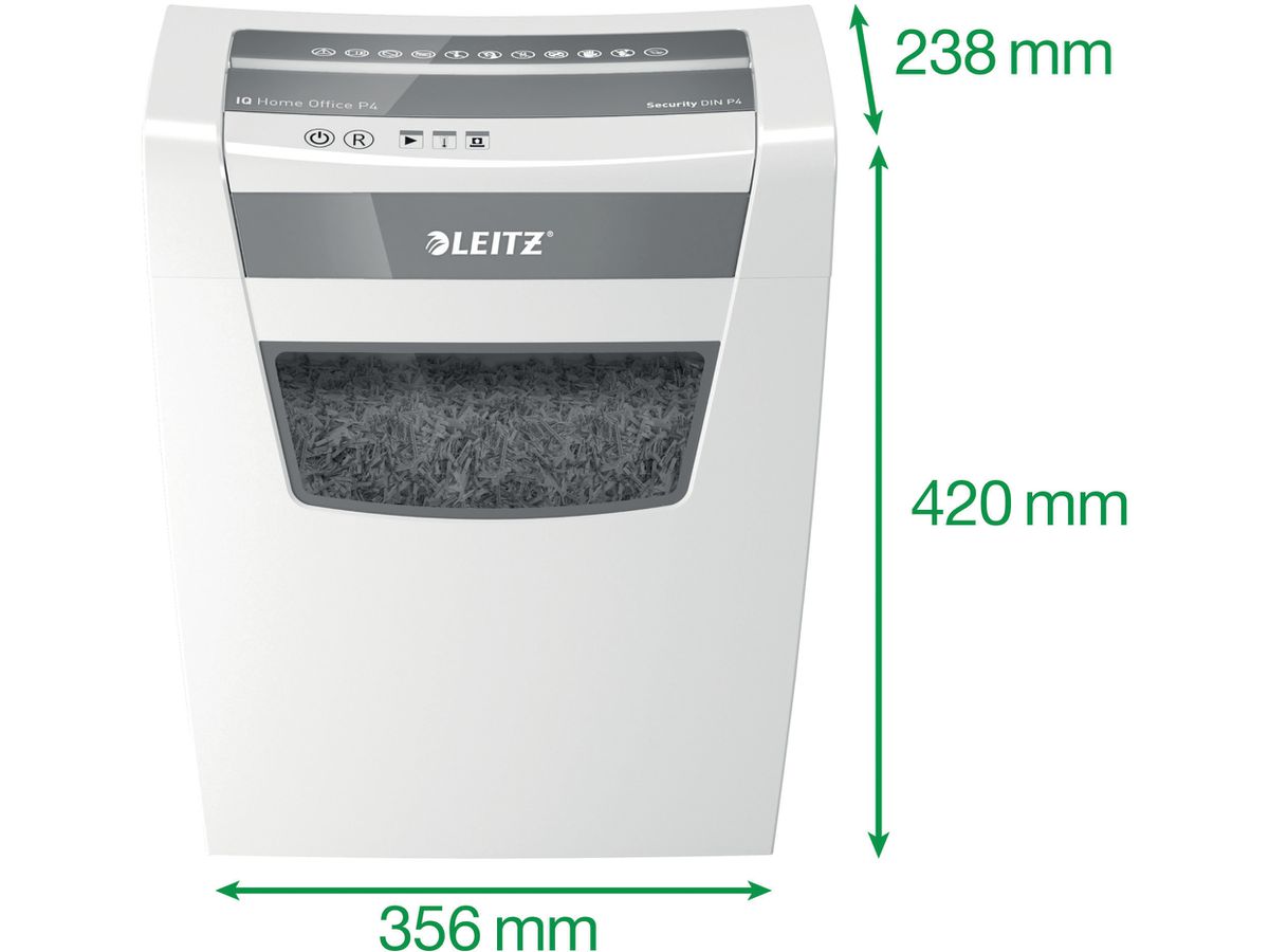 LEITZ Aktenvernichter IQ 8009-00-00 Home Office, P-4, 23lt (4002432118939)