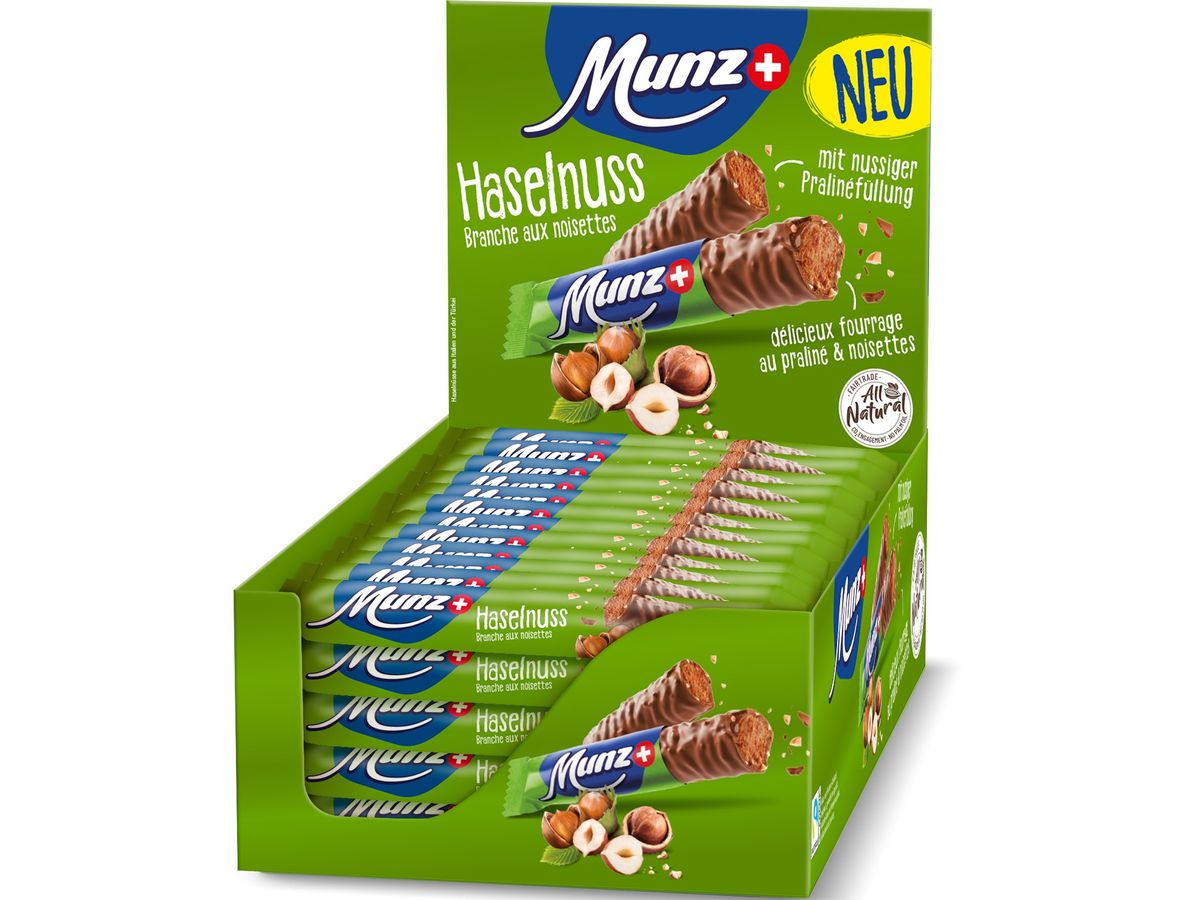 MUNZ Barre de chocolat 00869 Noisette 40x46g (7613900108696)