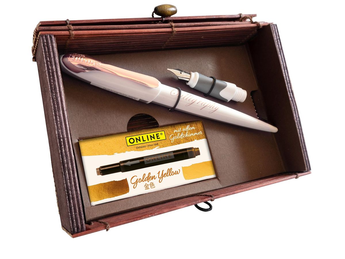 ONLINE Füllhalterset Air Rose 10059 white Bamboo Box (4014421100597)