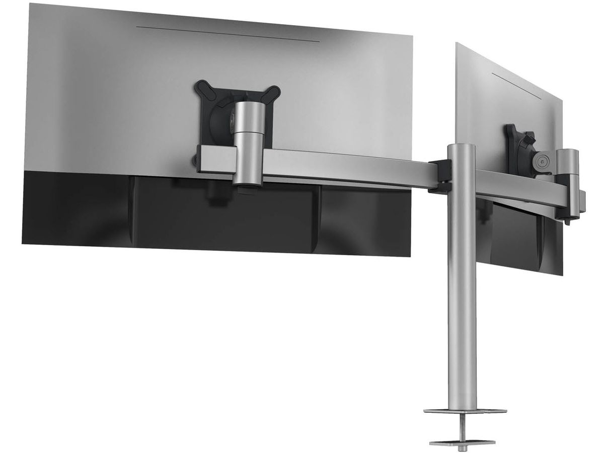 DURABLE Monitor Halterung 508623 für 2 Monitore, Tischklemme (4005546998411)