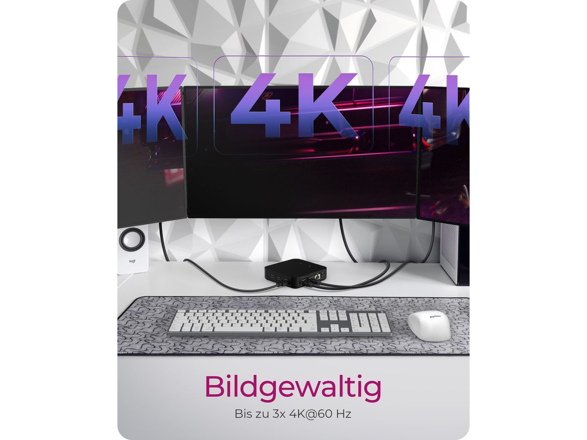 ICY BOX Mobile Dockingstation 12in1 IB-DK4090-C 3xHDMI,2x USB-C 3.2G2,4x USB-A (4250078174318)