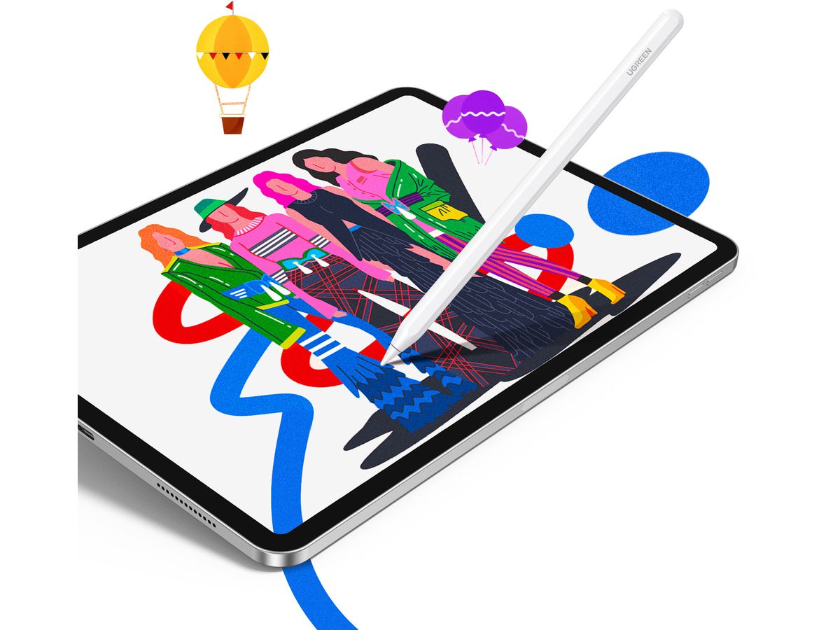 UGREEN Smart Stylus Pen for iPad 15910 Magnetic Charging, White (6941876219100)