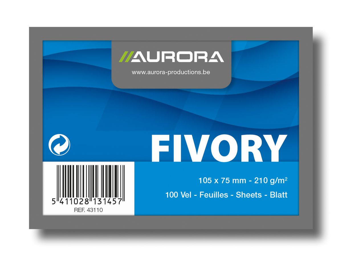 AURORA Schede vuoto A7 43110 bianco 100 pzi. (5411028131457)