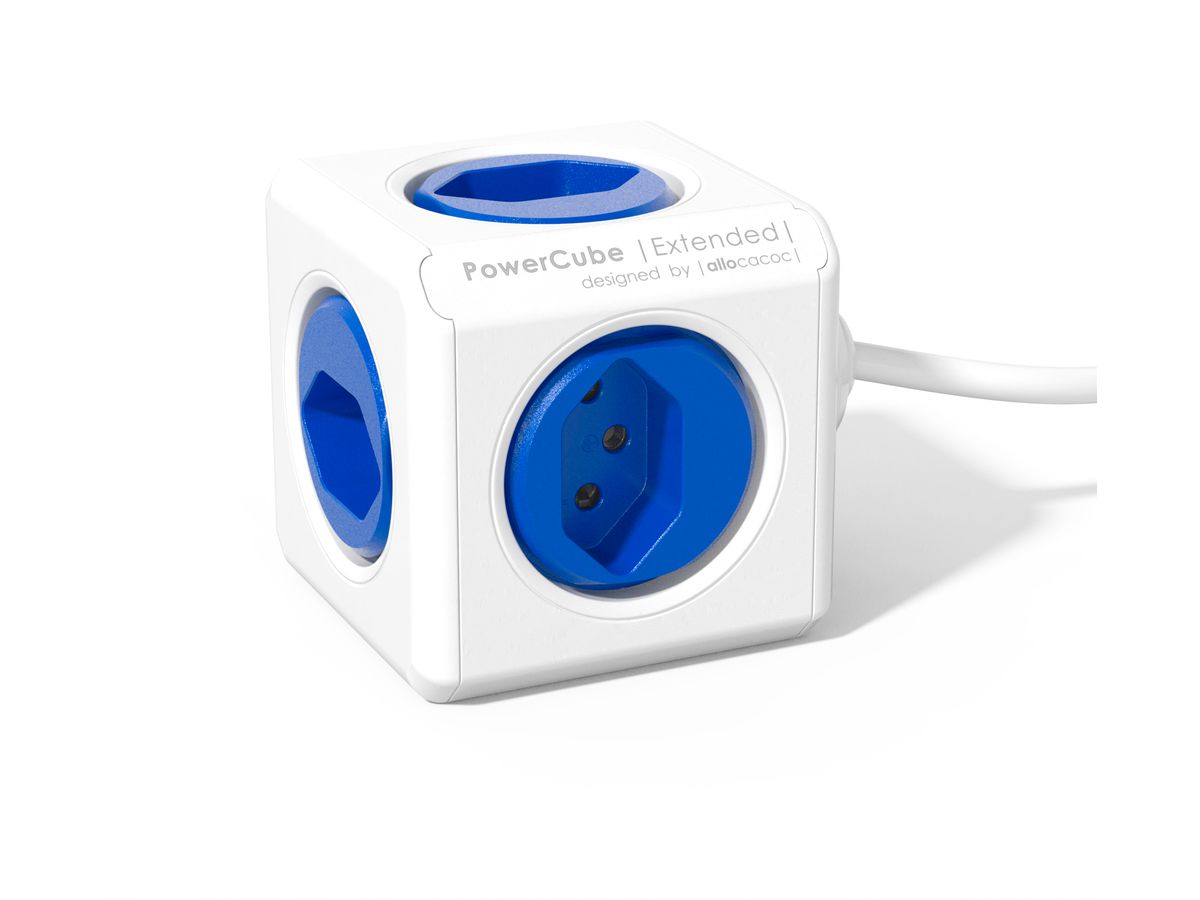 POWERCUBE Socket extend blue 66.7790BL 5xT.13,1.5m cable (8719186000729)