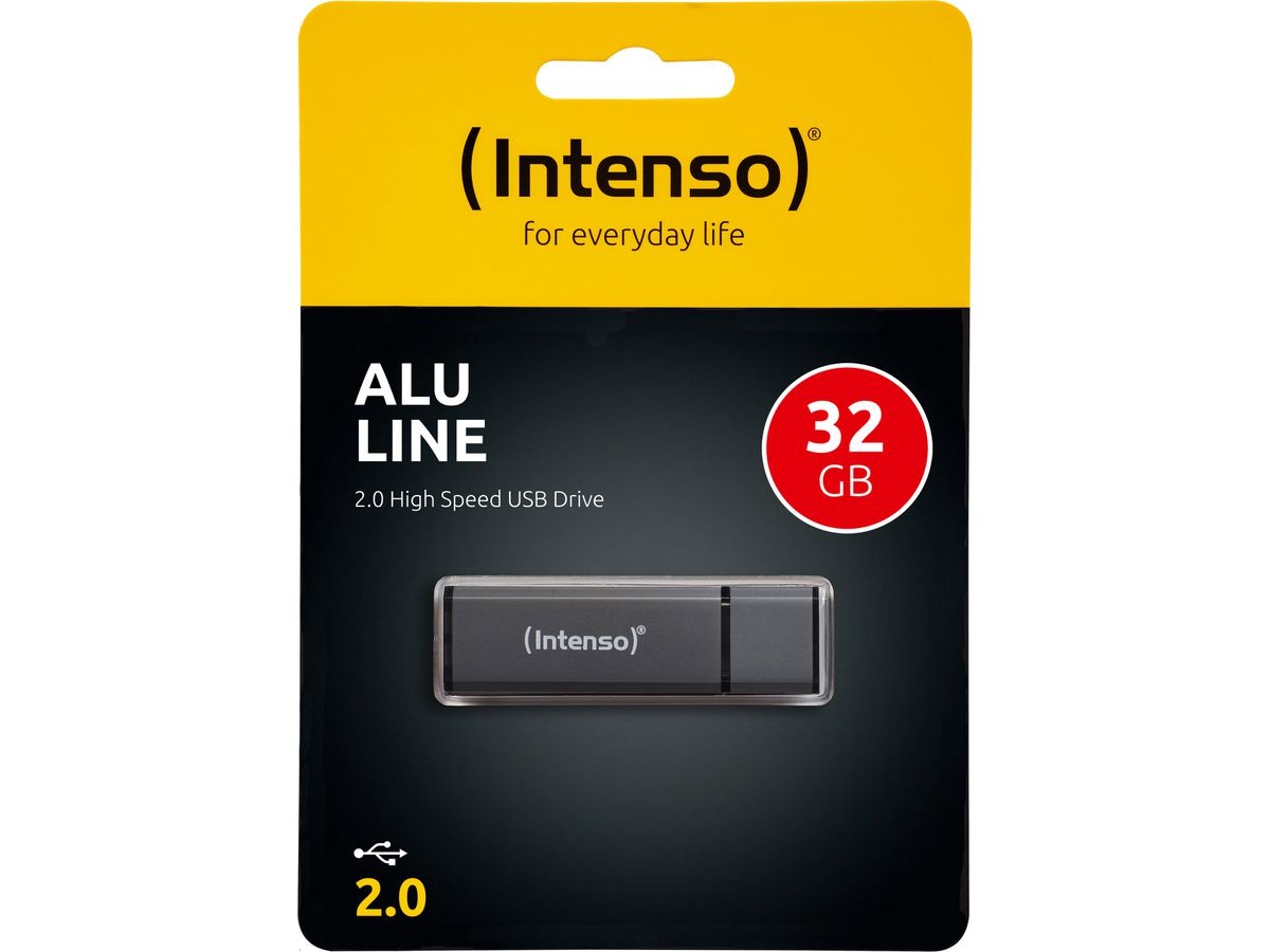 INTENSO USB-Stick Alu Line 32GB 3521481 USB 2.0 antracite (4034303016419)