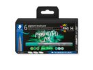 STAEDTLER Fasermaler mit Pinselspitze 371 C6-3 pigment pen 376 6er Set (4007817097144)