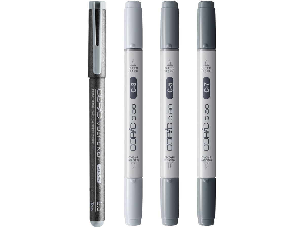 COPIC Marker Ciao Shade Set 22075422 Dark Cool Gray 4 pezzi (4013695268071)