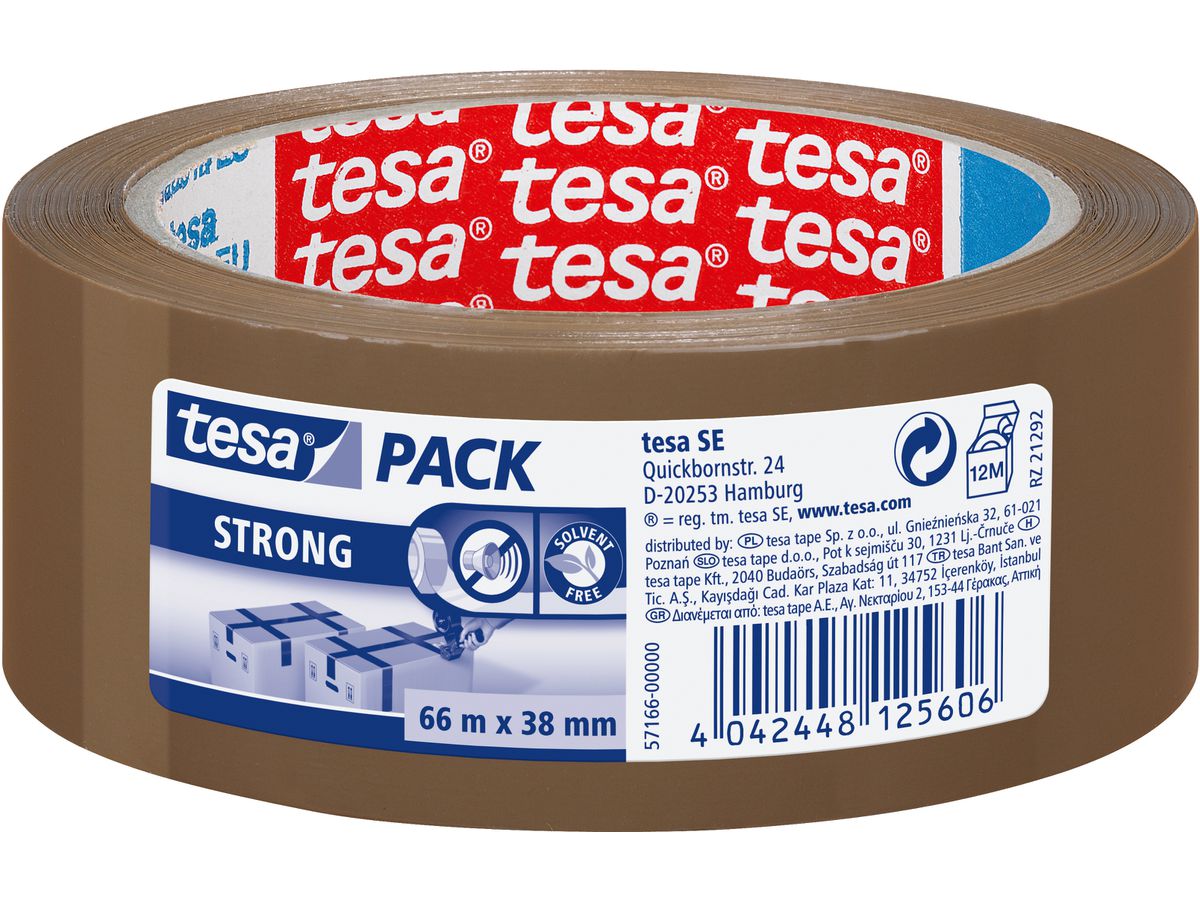 TESA Verpackungsband 38mmx66m 571660000 braun (4042448125606)