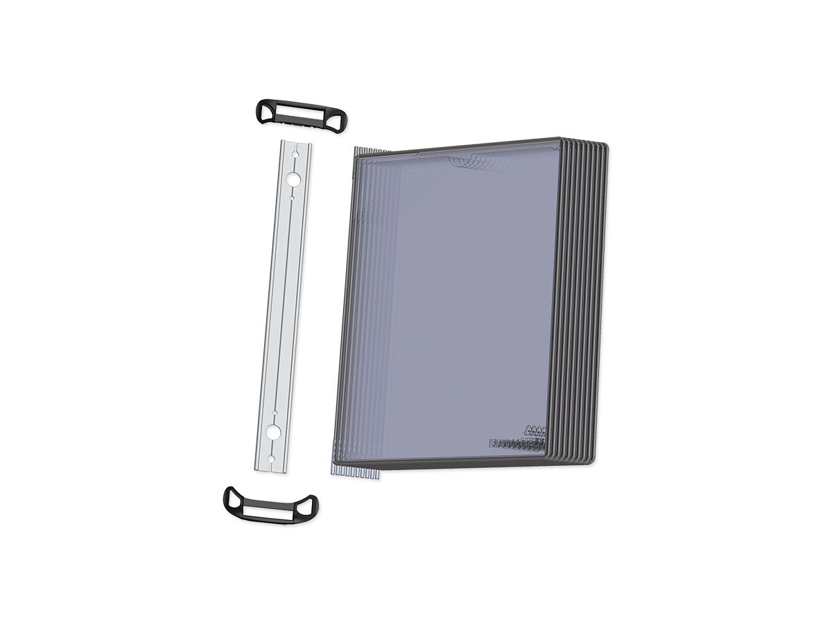 TARIFOLD T-Display Wandelement Pro A4 920303 schwarz inkl. 10 Taschen (3377999203031)
