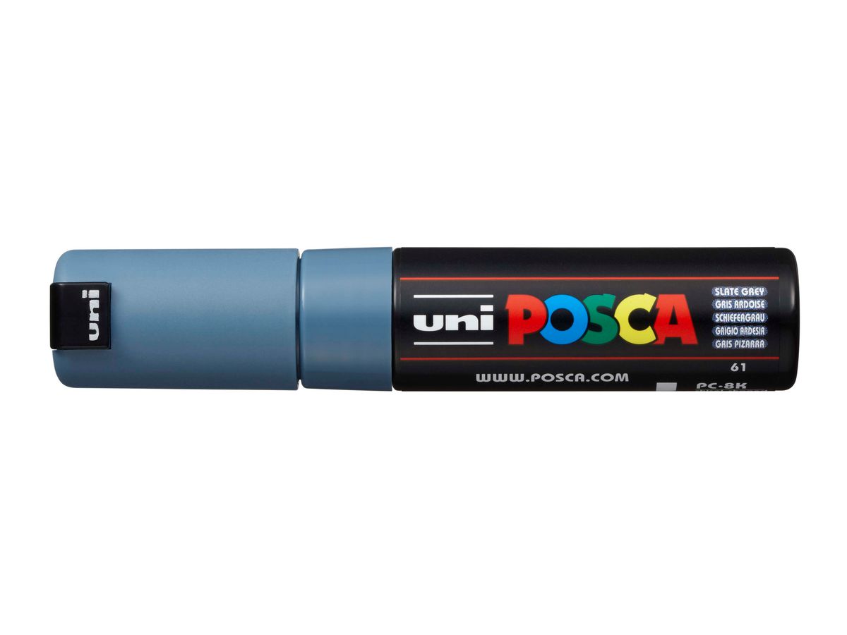 POSCA Marker 8mm PC8KSLATEGRE schiefergrau, Keilspitze (4902778107546)