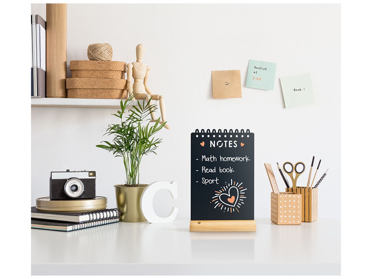 SECURIT Kreidetafel NOTES FBT-NOTES schwarz 34x21x6cm (8719075286128)