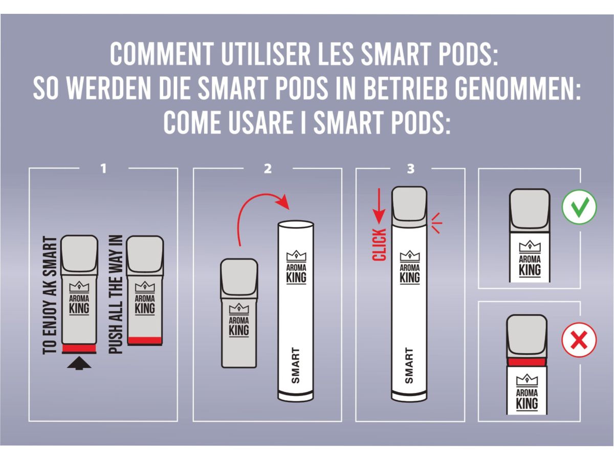 AROMA KING Smart 2 Pods 0170035 Strawberry Ice 20mg (5905909059591)