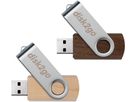 DISK2GO USB-Stick wood 16GB 30006667 USB 2.0 double pack (7640111167044)