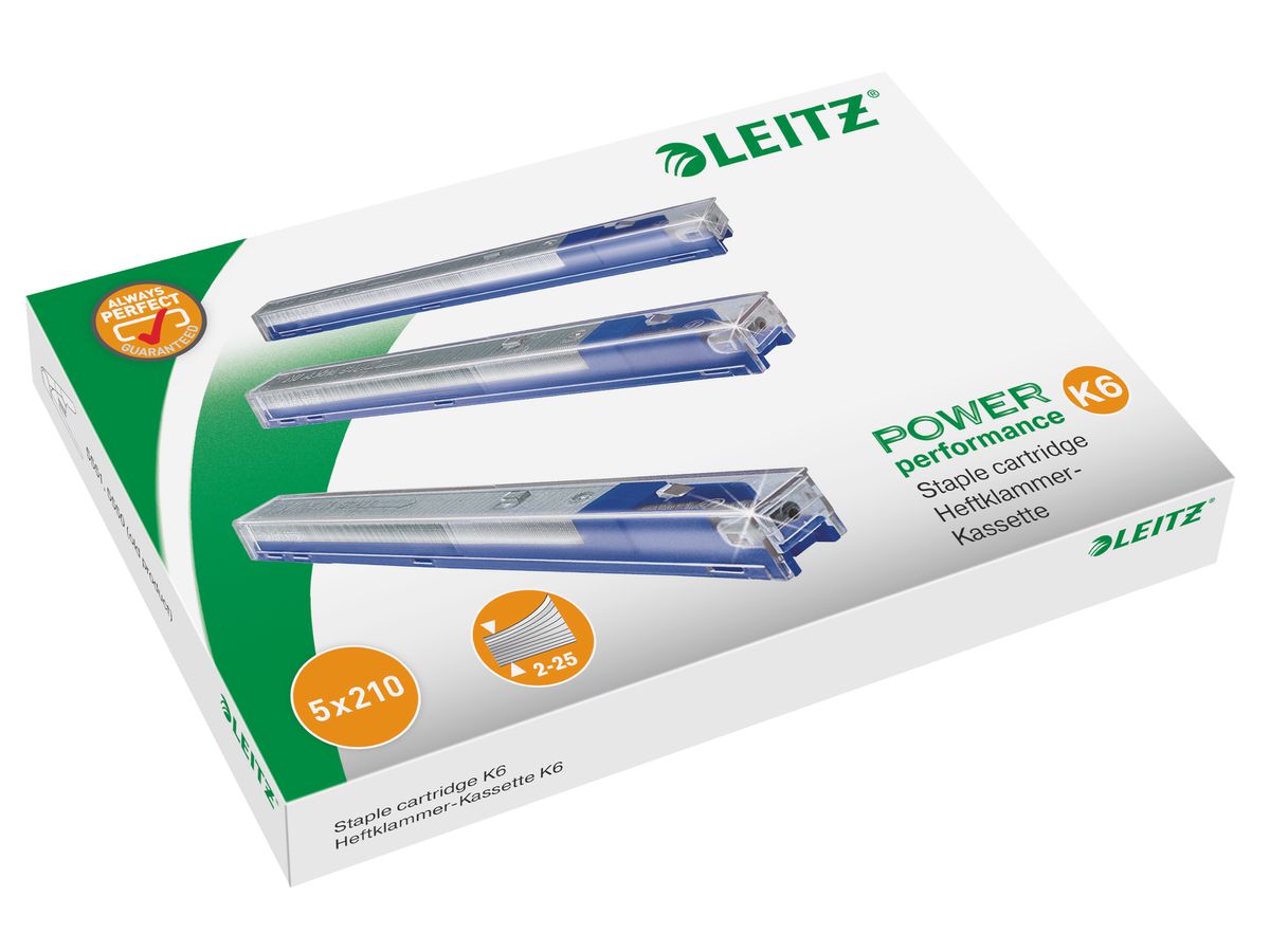 LEITZ Cassettes d'agrafes K6 5591-00-00 bleu 1050 pcs (4002432364695)