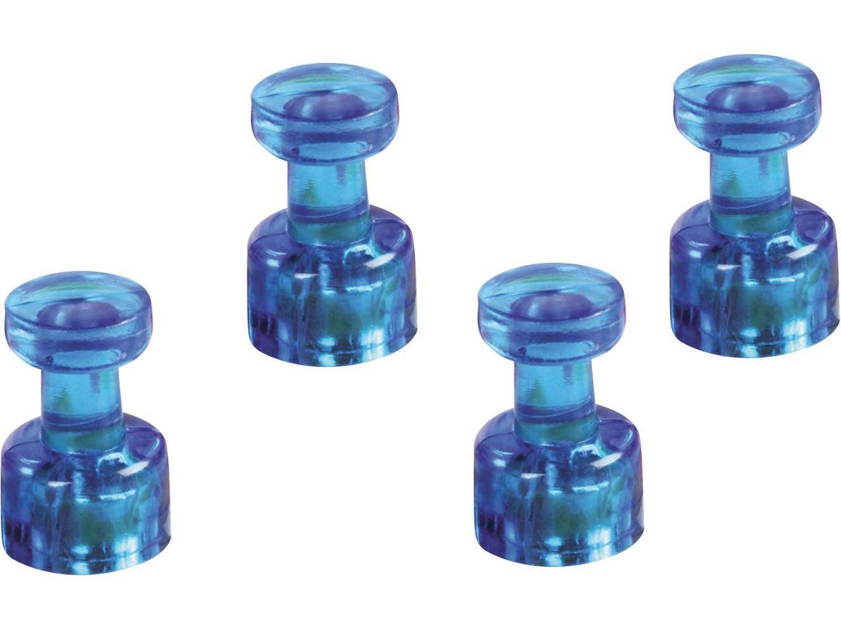 MAGNETOPLAN Support mémo magnét. 18x11mm 1666114 bleu foncé 4 pcs. (4013695024851)