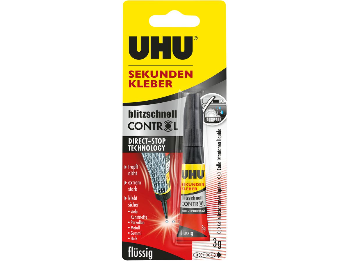 UHU Sekundenkleber Control 33130 flüssig 3g (4026700331301)