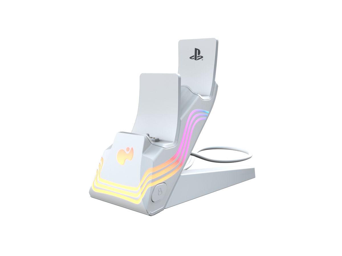 PDP AfterglowWAVE Dual Charger 052-022-WH PS5, White (0708056072568)