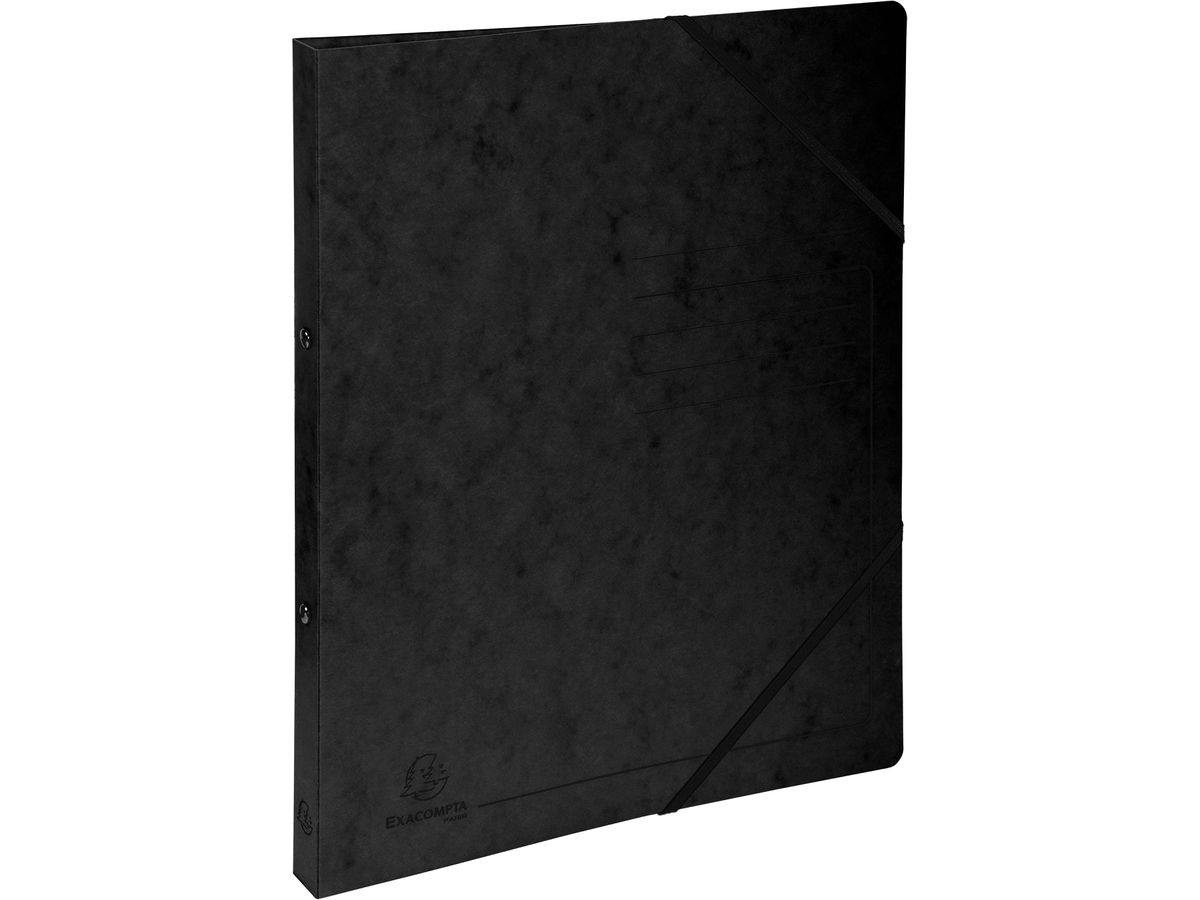 EXACOMPTA Carteletta ad anelli 2.0cm 542551E nero, elastico, 2-anelli A4 (3130635425514)