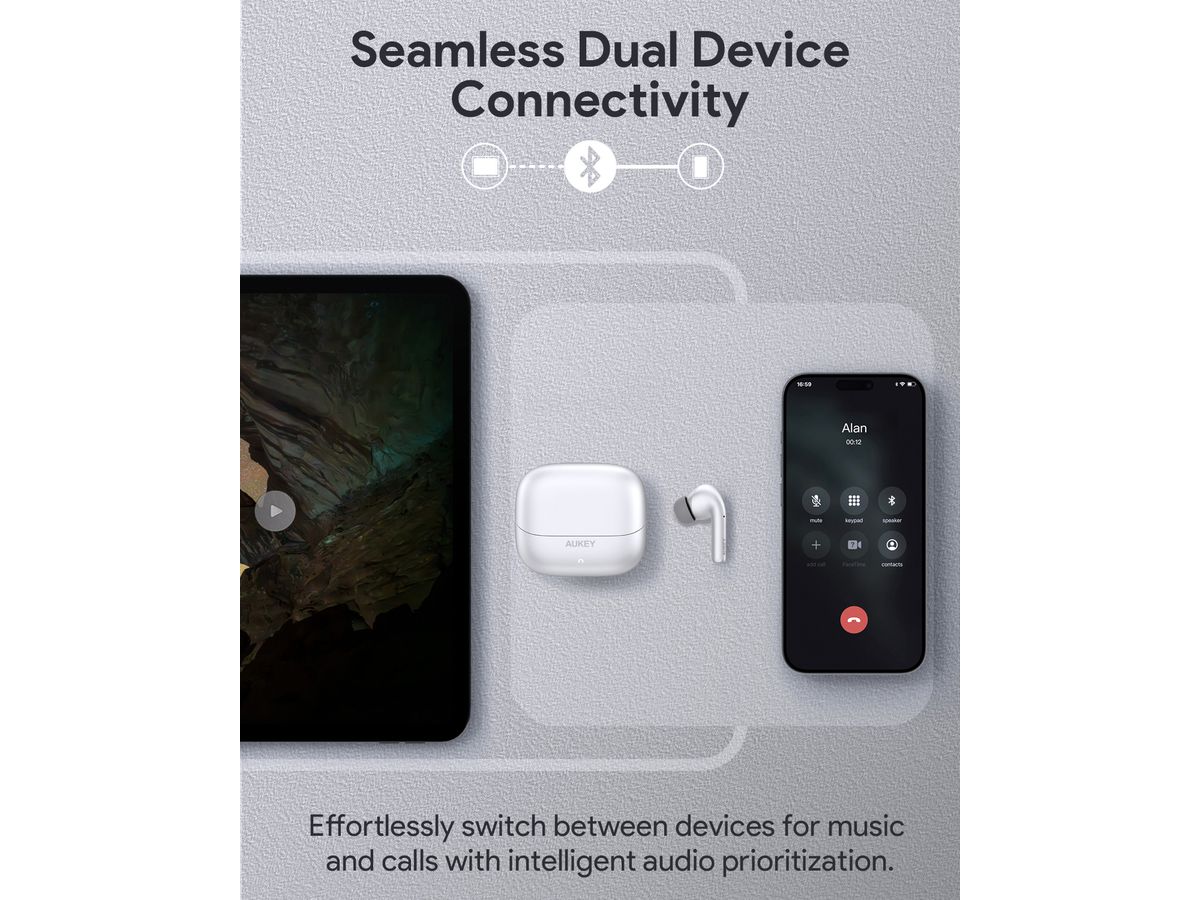 AUKEY Beyond ANC Pro EP-B1 SL Compact TWS, Silver (0689323787890)