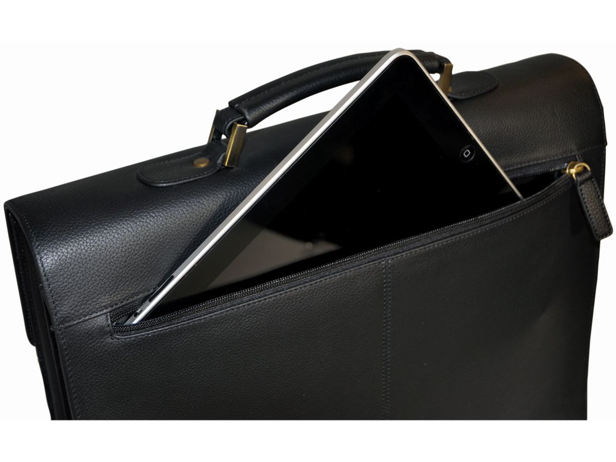 MONOLITH Aktentasche 2000003193 Leder, schwarz (5016469319305)