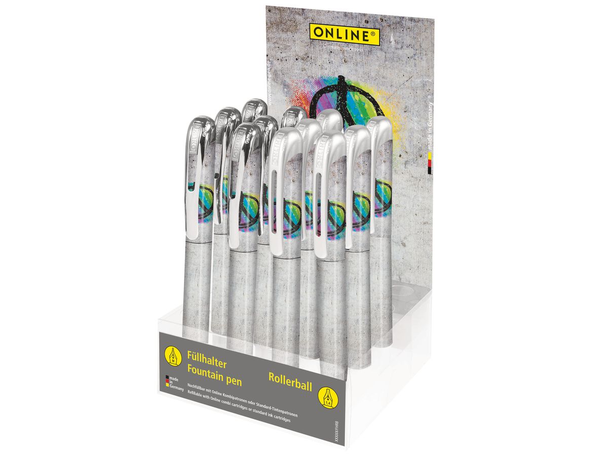 ONLINE PET-Display Peace 08377/12 Füllhalter, Tintenroller (4014421083777)