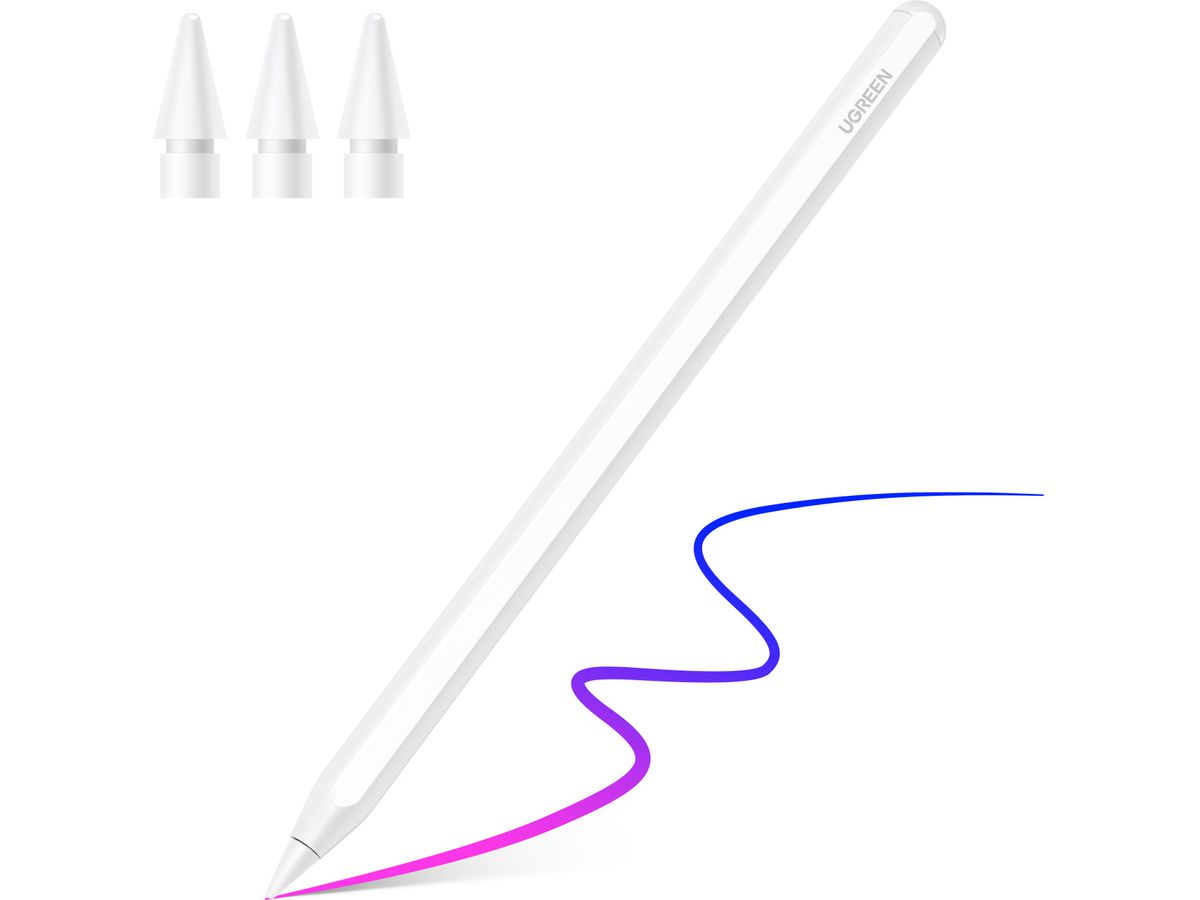 UGREEN Smart Stylus Pen for iPad 15910 Magnetic Charging, White (6941876219100)