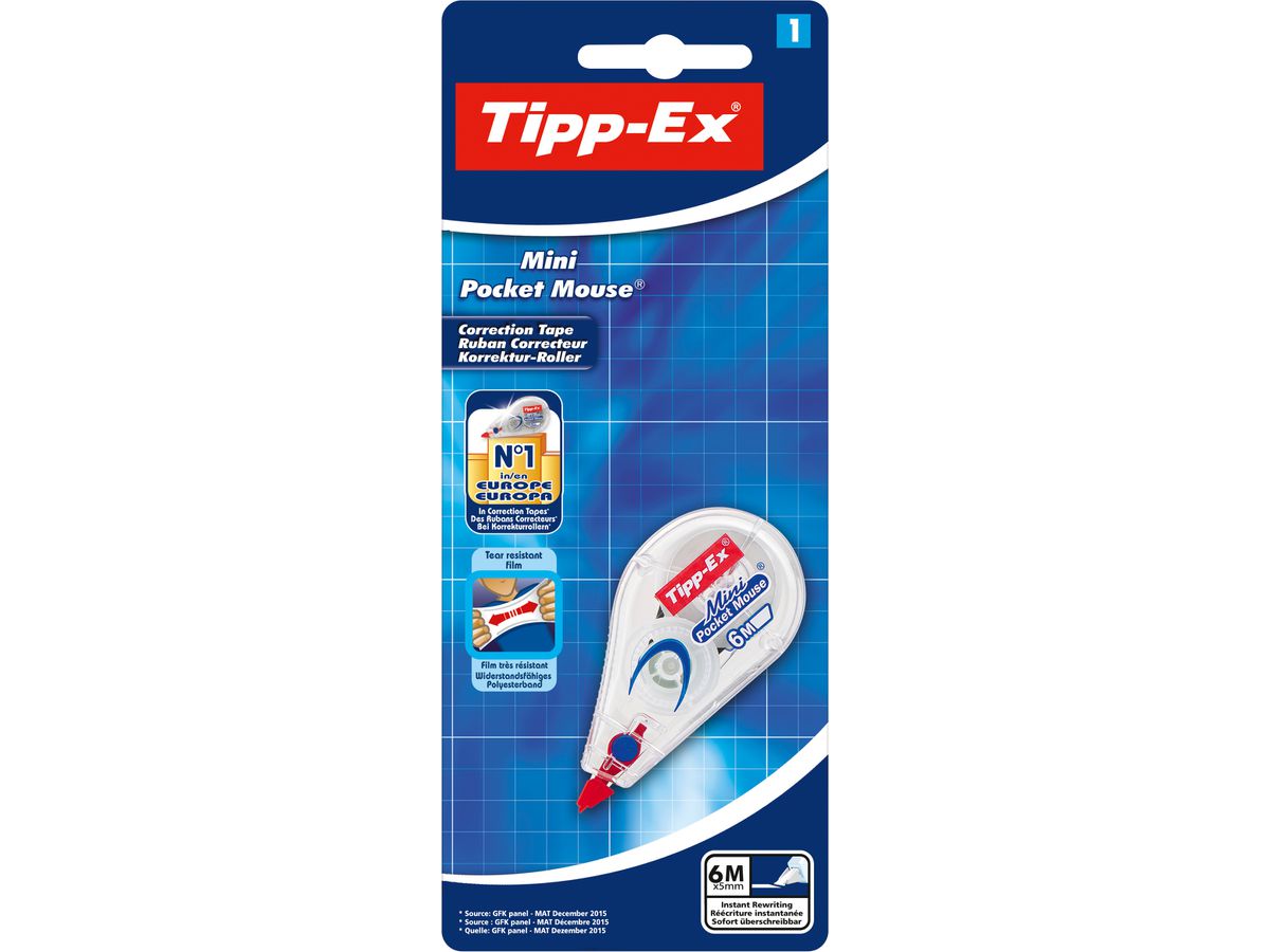 TIPP-EX Mini Pocket Mouse 812.8704 Blister, Korrekturr. 5mmx6m (0070330512061)