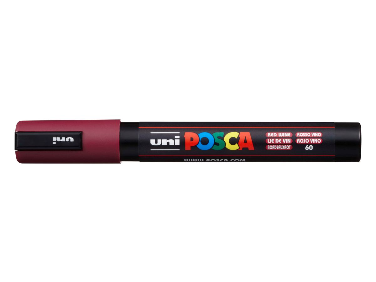 POSCA Marker 1.8-2.5mm PC5M RED WIN bordeaux (4902778107485)