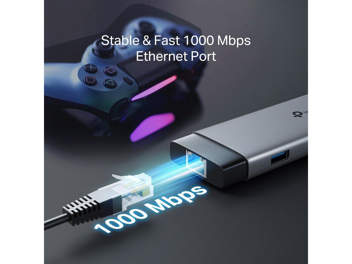 TP-LINK USB-C 9-Port Hub UH9120C HDMI 4K,USB-A&C,PD,RJ45,SD (8885021371900)
